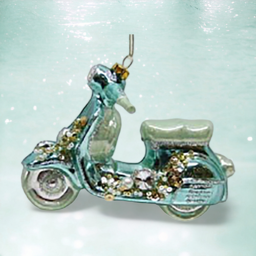 Teal Beach Scooter Orn Min/6