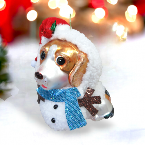 Dog in Snowman Costume Orn Min/6