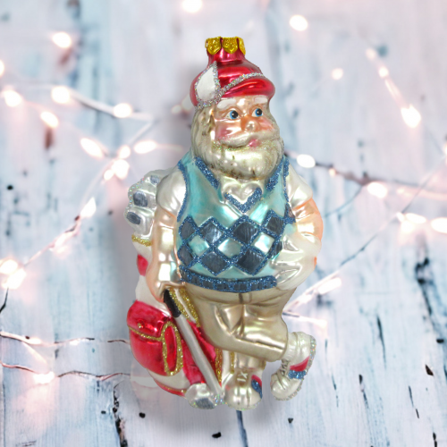 Golfing Santa Orn - Back in Stock 9/15/2023