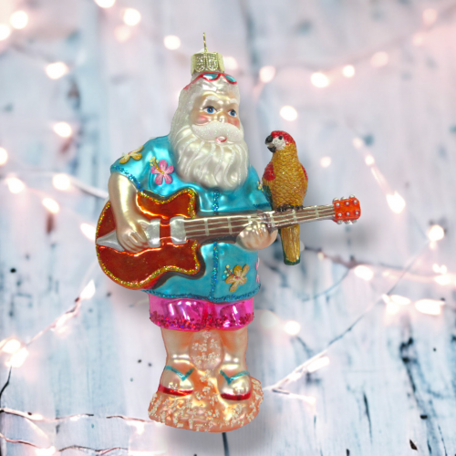 Santa w/Guitar Orn - Back in Stock 9/15/2023