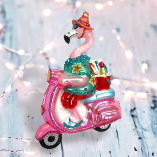 Flamingo on Scooter Orn - Back in Stock 9/15/2023
