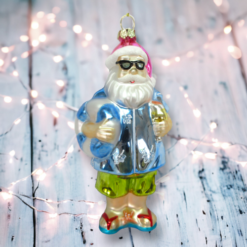 Tropical Santa w/Blue Shirt