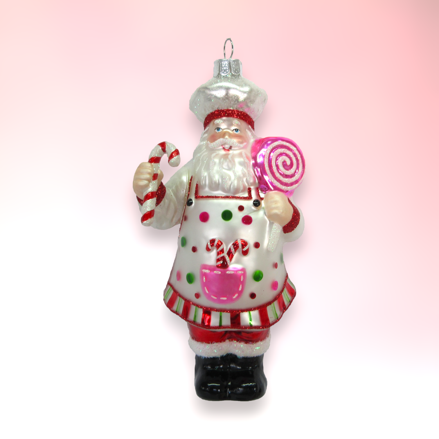 10cm Crescent w/Santa orn main image 0