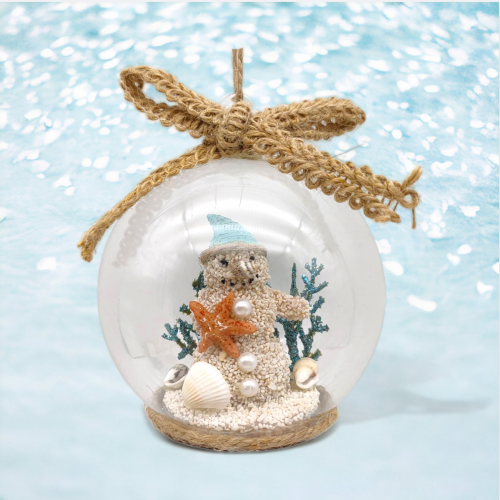 Sand Snowman in Globe Orn