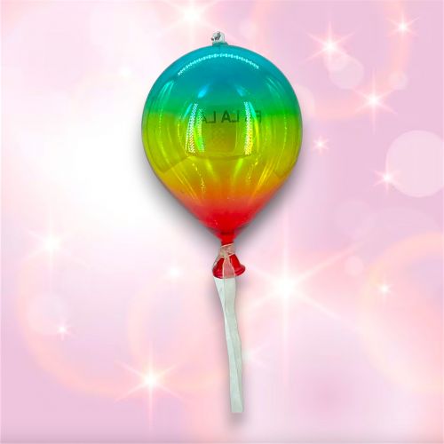 Rainbow Balloon Orn Min/6 - NEW - DUE AUG 2025