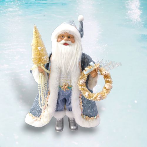 18in Coastal Santa w/Tree Min/1