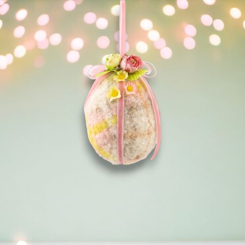 5.5in Orange Plaid Egg Orn Min/6
