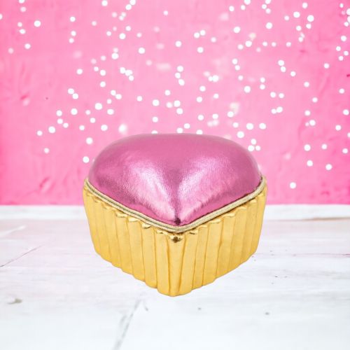 3.5in Pink Heart Petit Four Orn Min/12