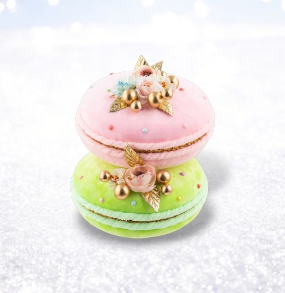 8.5in Pink/Blu Macaron Stack Min/2