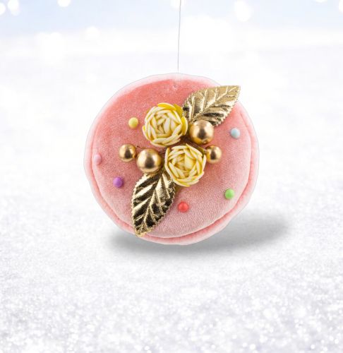 8in Pink Macaron Orn Min/6
