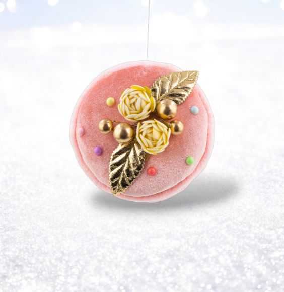 8in Pink Macaron Orn Min/6