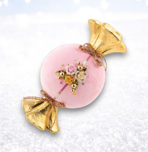 15in Pink Round Candy Wrapper Min/2