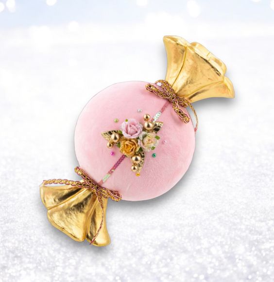 15in Pink Round Candy Wrapper Min/2