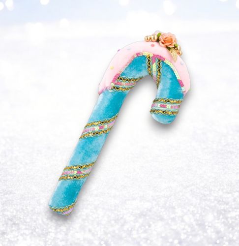 15in Blue Candy Cane Min/4