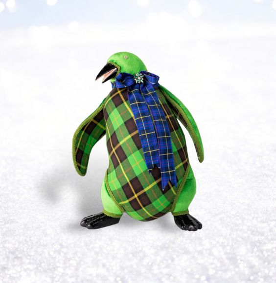 20in Green Plaid Penguin Min/1