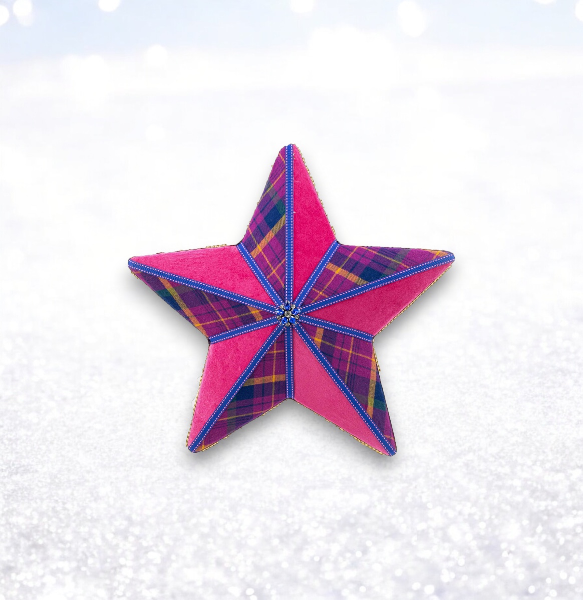 Decemberdiamonds: 15in Purple Plaid Star Min 2