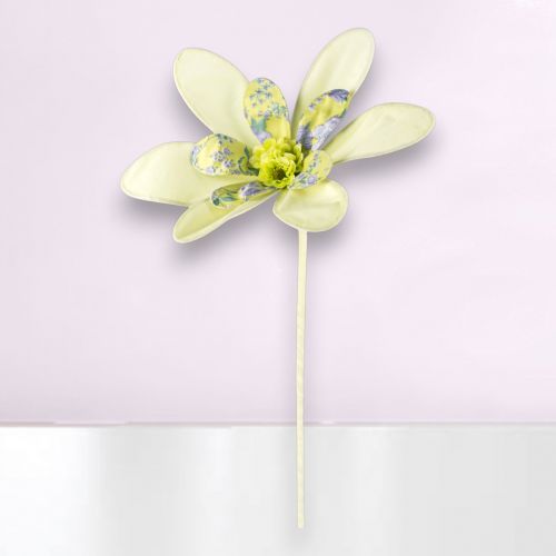 22in Violet Floral Yellow Flower Pick - NEW Spring 2026