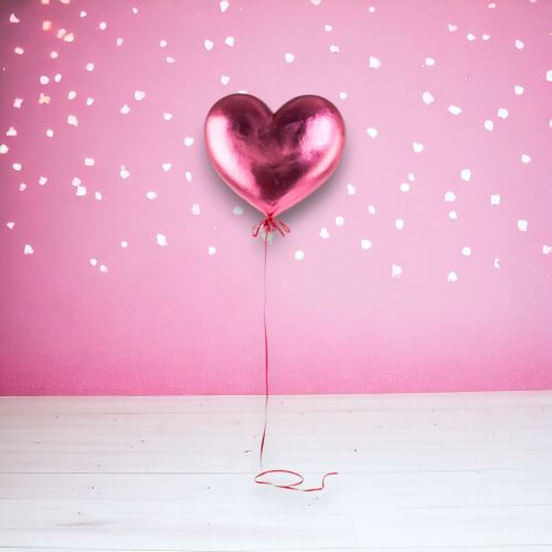 14in Pink Hanging Heart Balloon - NEW 2026 - In Stock DEC 2025