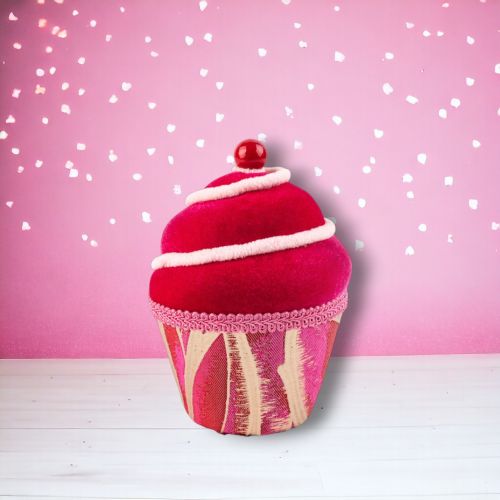 6in Red Swirl Cupcake - NEW 2026 - In Stock DEC 2025