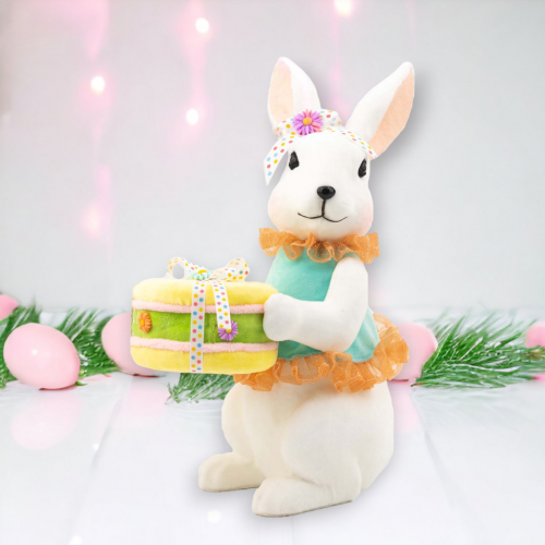 Girl Bunny w/Macaron - NEW Spring 2024
