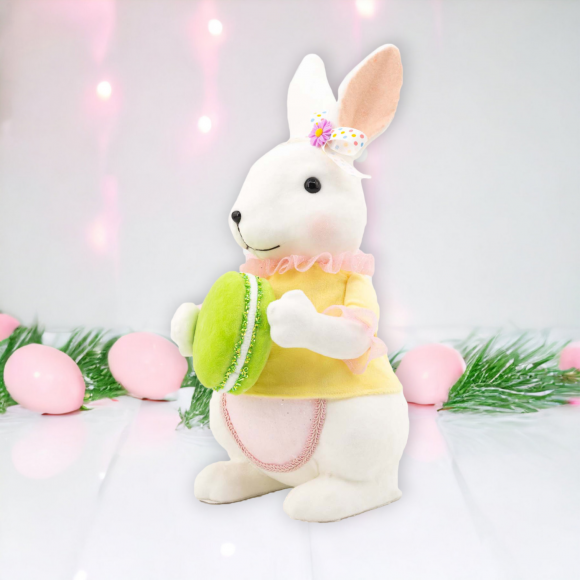 Girl Bunny w/Green Macaron