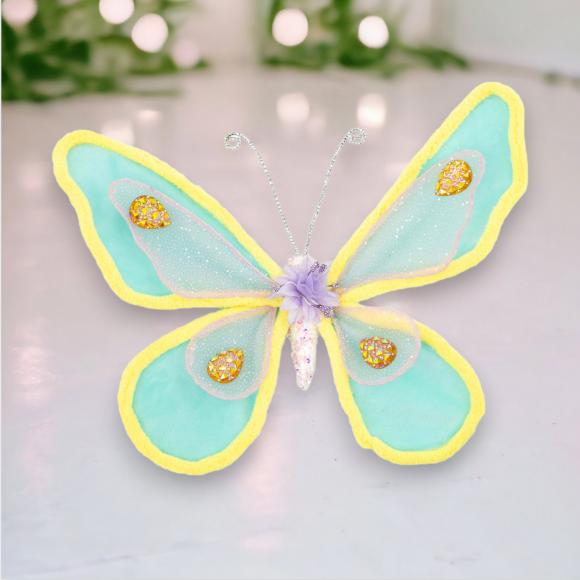 Teal Butterfly Orn