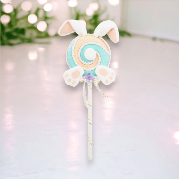Pink Bunny Swirl Lollipop