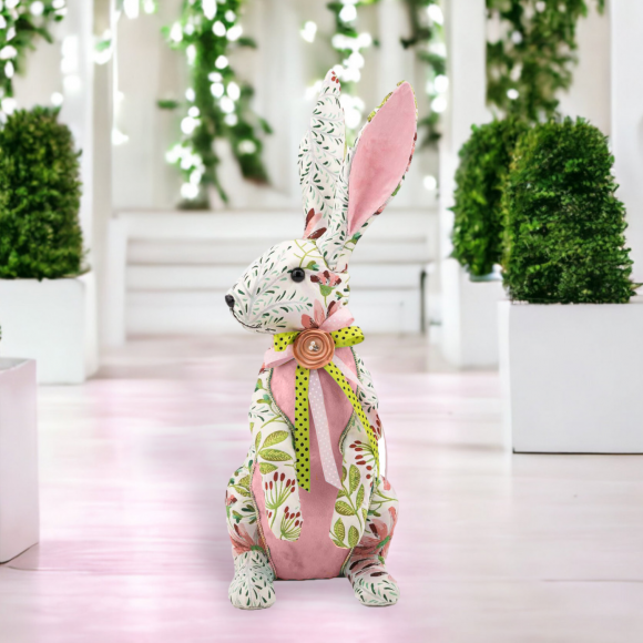 Floral Pattern Bunny Standing
