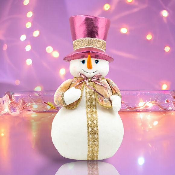 25in Snowman w/Purple Hat
