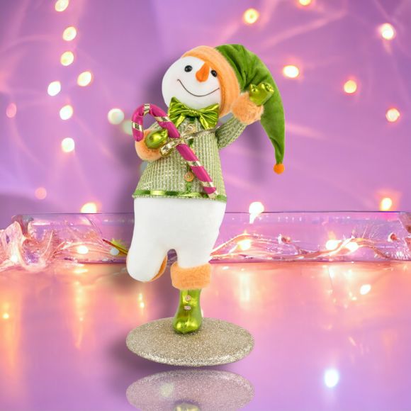 18.5in Snowman w/Green Hat