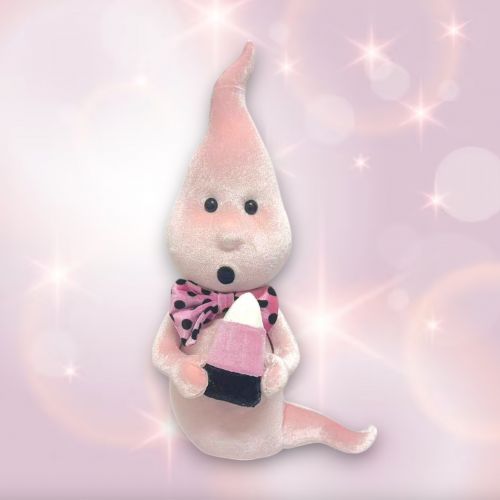 18in Pink Ghost w/Candy Corn Min/2