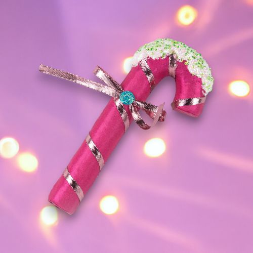 8.5in Pink Candy Cane Orn