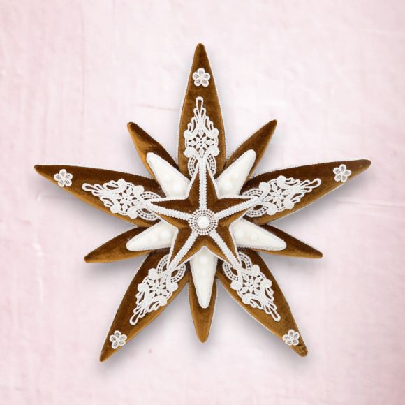 19in Gingerbread Snowflake - IN STOCK