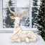 19in White/Gold Deer Laying - IN STOCK