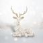 19in White/Gold Deer Laying - IN STOCK