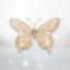 10.5in Winter Lace Tan Butterfly - IN STOCK