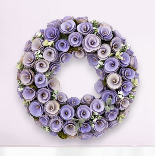 13in Lavender Dried Flower Wreath Min/3