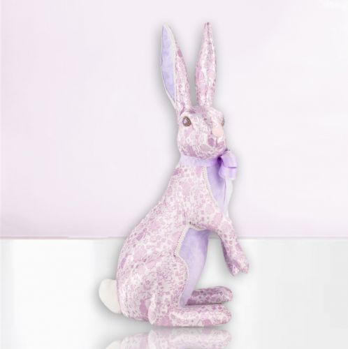 21in Lavender Print Bunny Standing Min/2