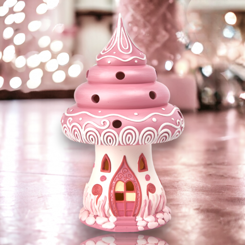 9in LED Pink Candy House - NEW 2024