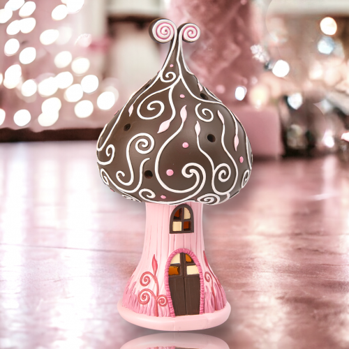 9.5in LED Brown Candy House - NEW 2024