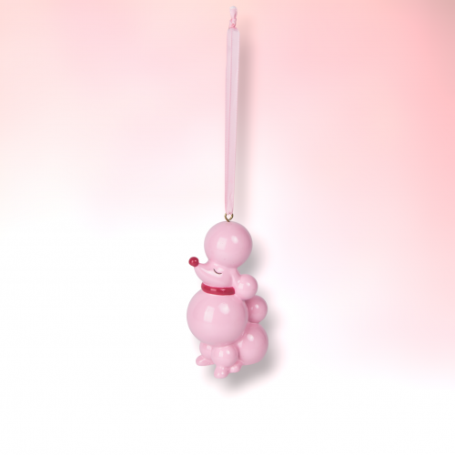 Lt Pink Poodle Orn - IN STOCK