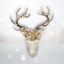 22.5in Winter Floral Reindeer Wall Display - IN STOCK