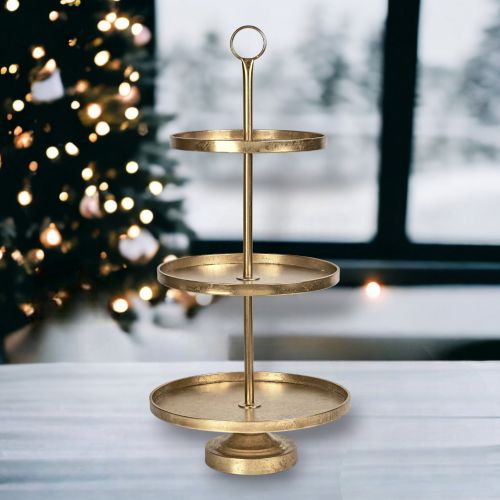 30in Gold Tiered Dessert Tray - NEW 2024