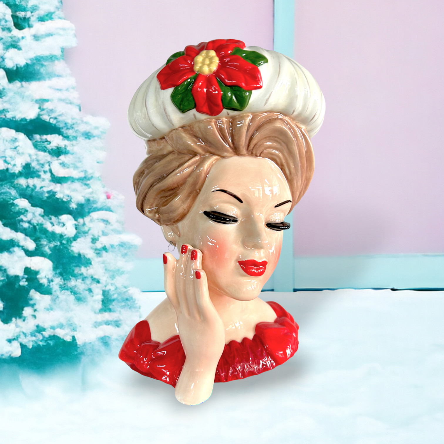 DecemberDiamonds Retro Lady Head Vase NEW 2024   29 29878 