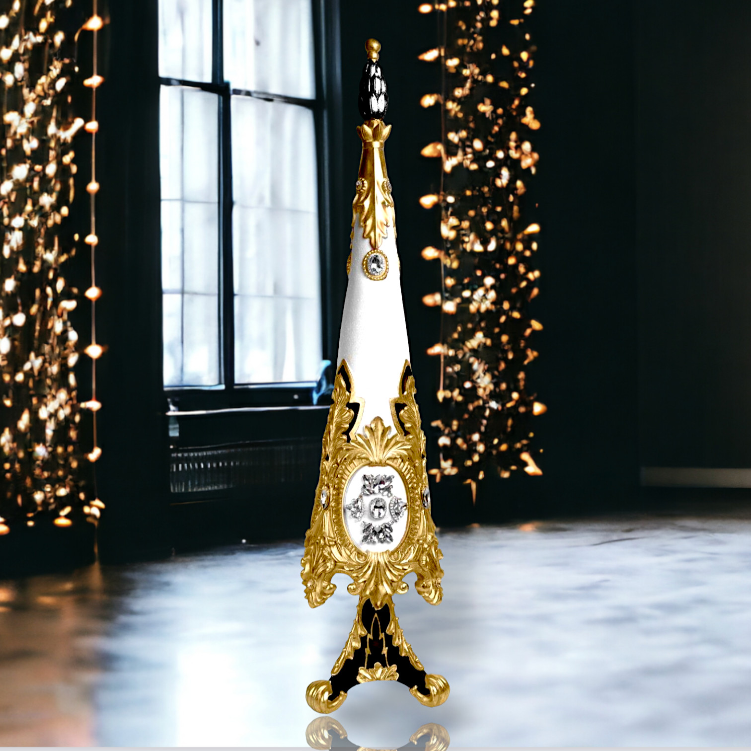 DecemberDiamonds: 20.5in Deco White Tree w/Presents