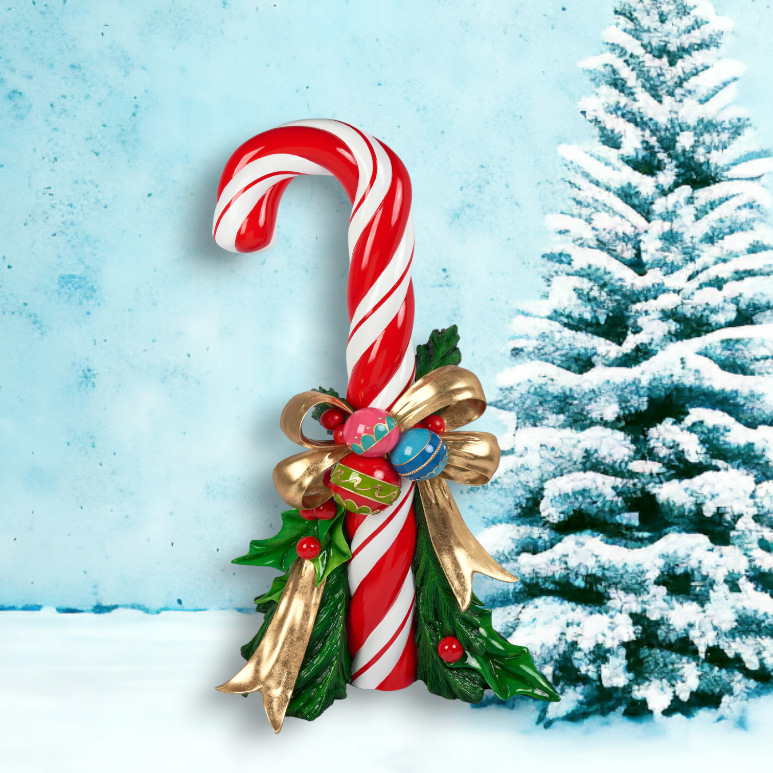 キャンディケーン DecemberDiamonds: 54in Vintage Candy Cane Right Display