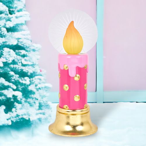 24.5in Pink LED Candle Display - IN STOCK
