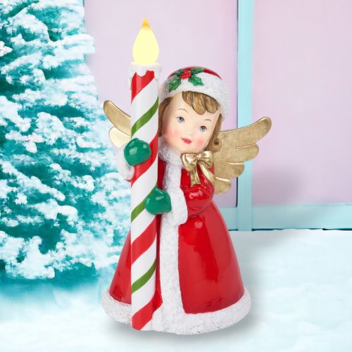 12in Vintage Girl w/Candle - IN STOCK