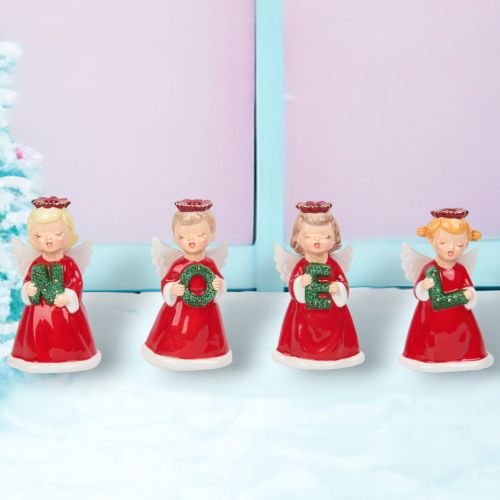 Set/4 Angel Choir Candle Holders - IN STOCK