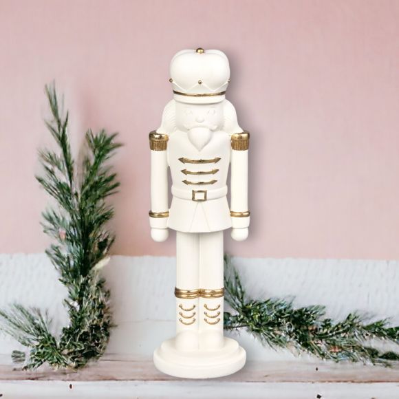 Wht/Gld Nutcracker - IN STOCK